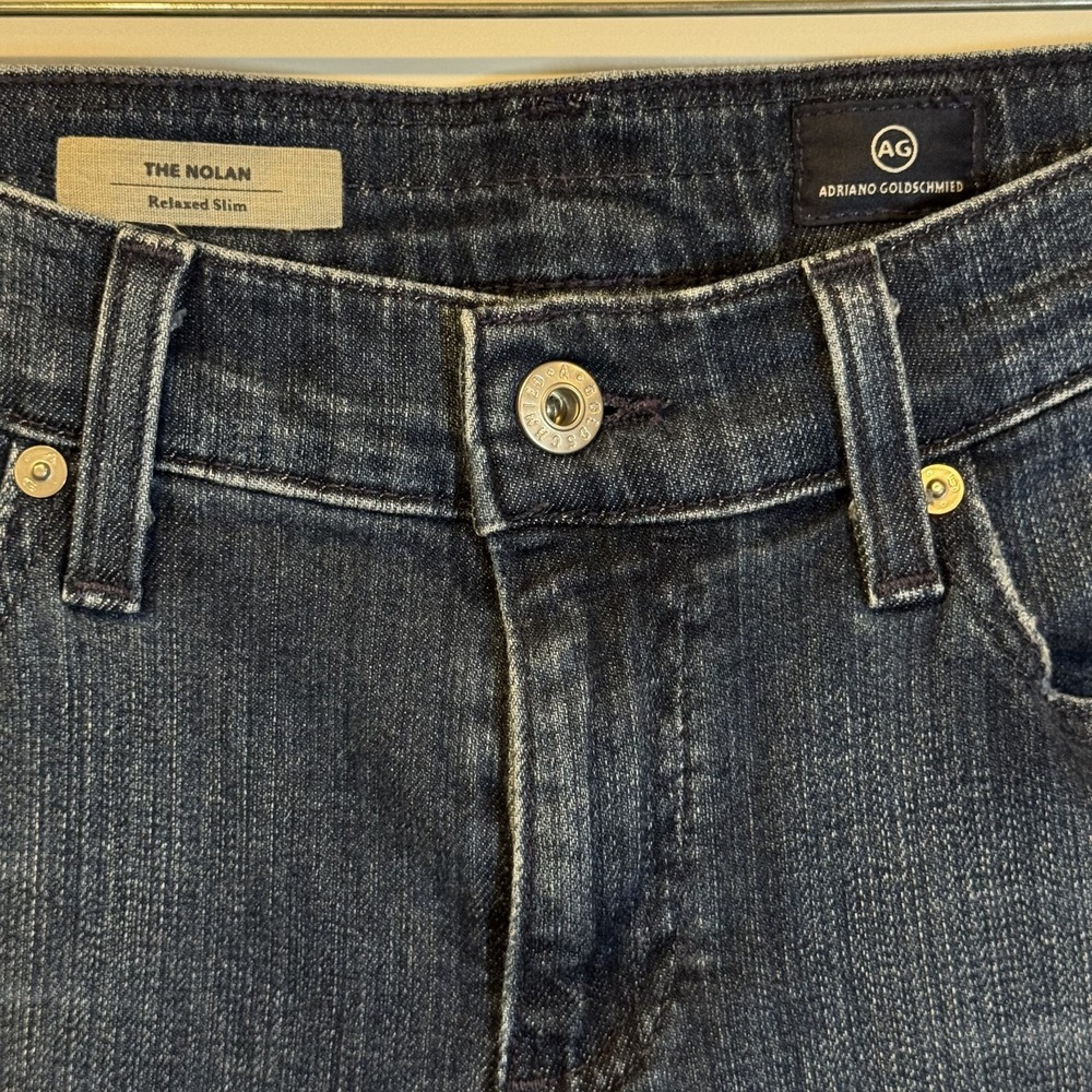 AG Adriano Goldschmied Nolan Relaxed Slim Jeans Women 28R Distressed USA - Picture 4 of 10
